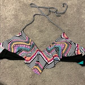 Colorful Patterned Bikini Top